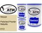 Preview: Nissan, Polished Pewter Metallic, KY2: 500ml Lackdose + 500ml Klarlack + 250ml Härter - Set, von ATW Autoteile West.